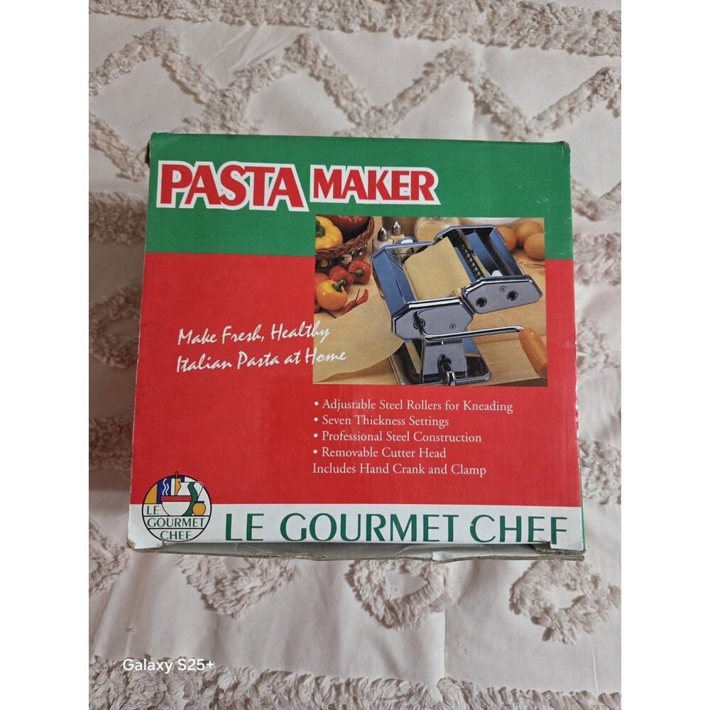 Le Gourmet Chef - Pasta Maker Machine - Heavy Duty - Chrome